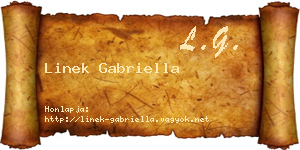 Linek Gabriella névjegykártya